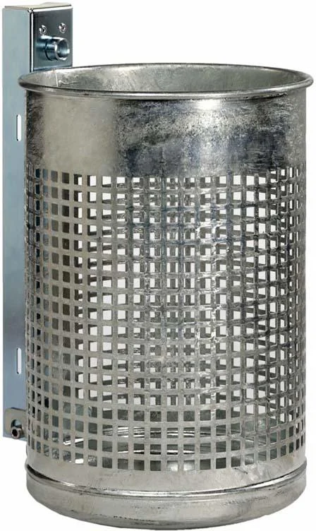 Produktbild von Rottner Abfallbehälter 50L mit Schiene und Schlüssel verzinkt 7014-00FV 4040136701408