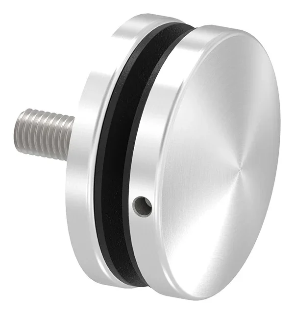 Glas-Punkthalter ø 72mm für 12,0-21,52mm, flacher Anschluss, V4A, mit AbP