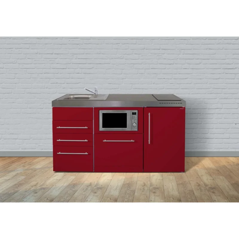 Stengel - Mini-Küche Miniküche Premiumline MPGSMS3BR160KSIKFrBl Bordeauxrot
