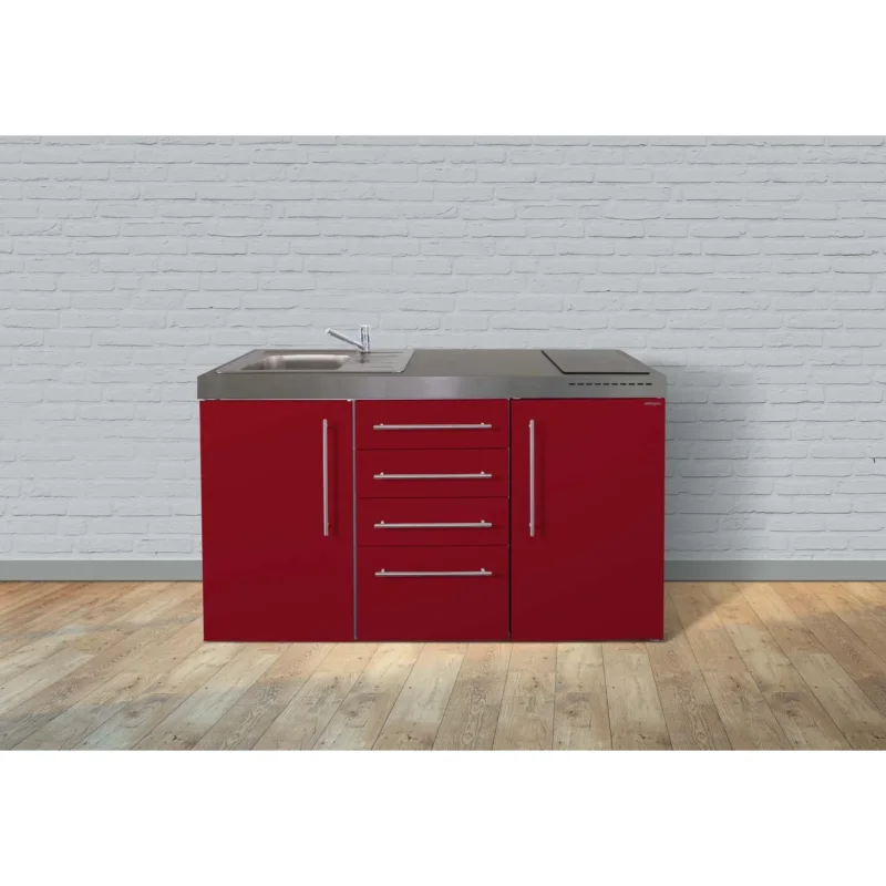 Stengel - Mini-Küche Miniküche Premiumline MPS4BR150KSIKFreBli Bordeauxrot
