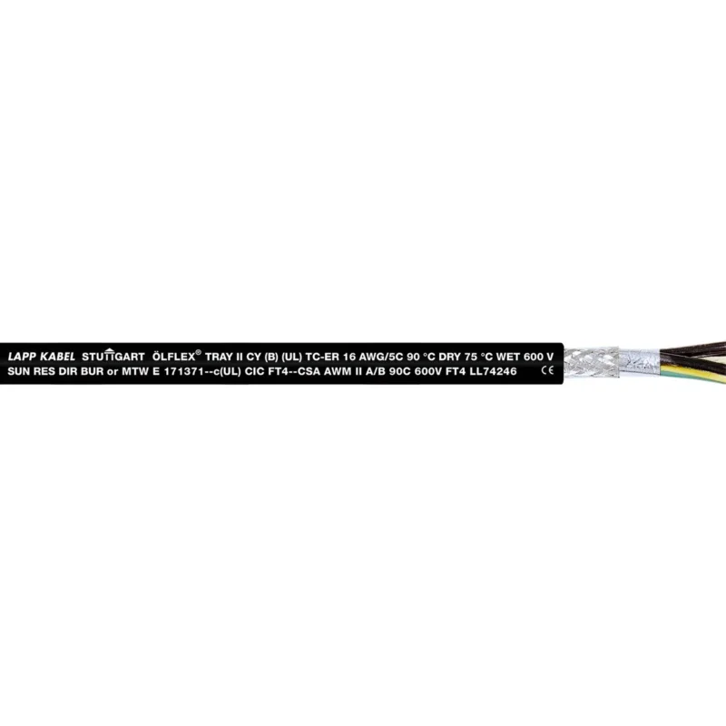 Lapp Kabel&Leitung - Energiekabel < 1 kV, für ortsveränderlichen Einsatz ÖLFLEX TRAY II CY 3G1 2218030/305 − 305 Meter