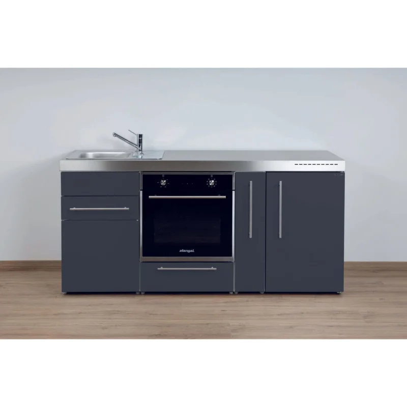 Stengel - Mini-Küche Miniküche Premiumline MPBSG180AKSGKFreBliS Schiefergrau