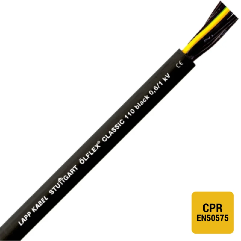 Lapp Kabel&Leitung - Energiekabel >= 1 kV, für ortsveränderlichen Einsatz ÖLFLEX CLASSIC 110 Black 1120307/1000 0,6/1kV 3G1,5 − 1000 Meter