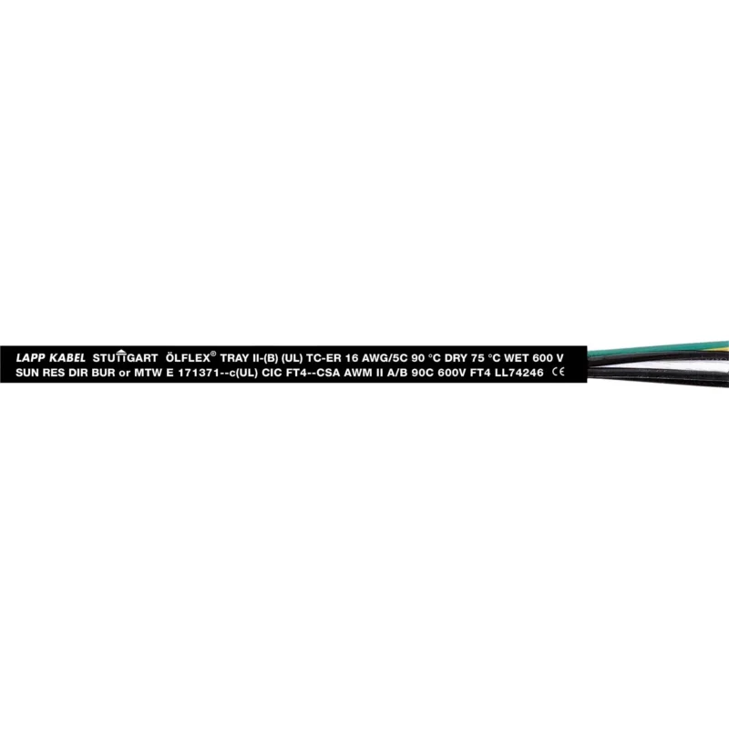 Lapp Kabel&Leitung - Energiekabel < 1 kV, für ortsveränderlichen Einsatz ÖLFLEX TRAY II 4G1,5 221604