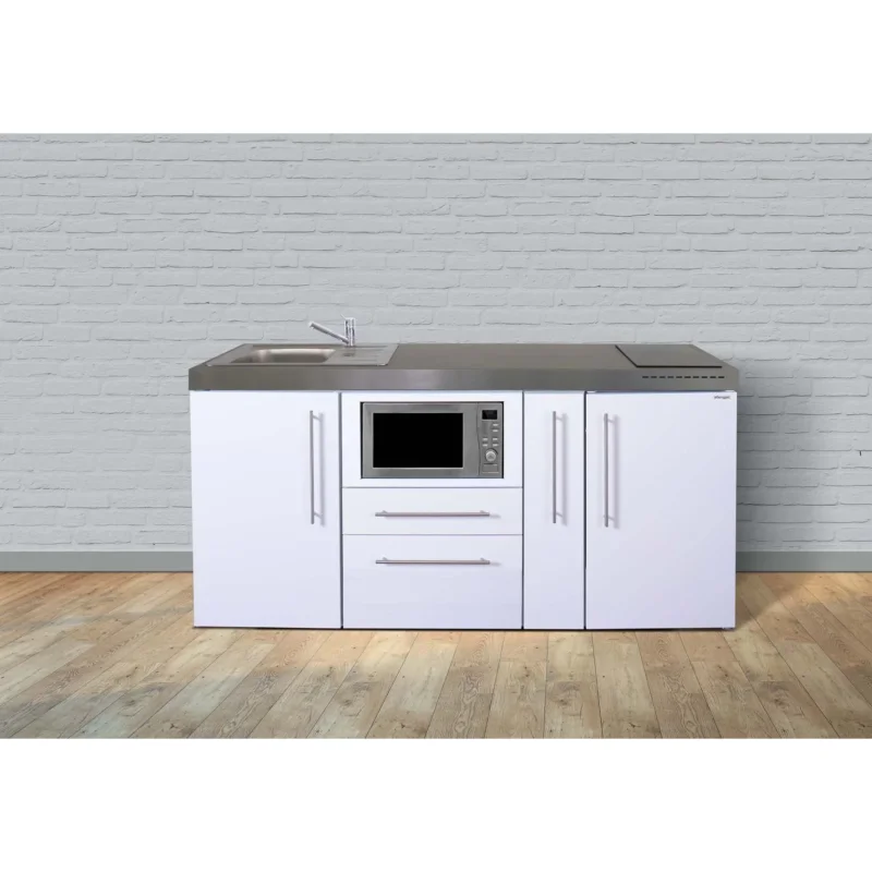 Stengel - Mini-Küche Miniküche Premiumline MPM180AKSMWIKFlBr2Sn weiß