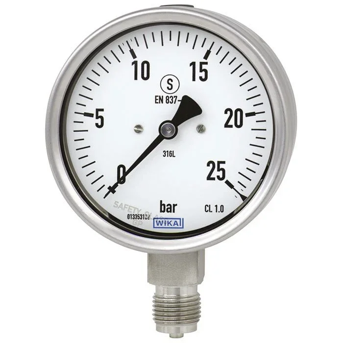 Wika Wiegand - Rohrfedermanometer RF-Mano 232.30.160 Cl1VASI 9011609 1barG1/2Bunt
