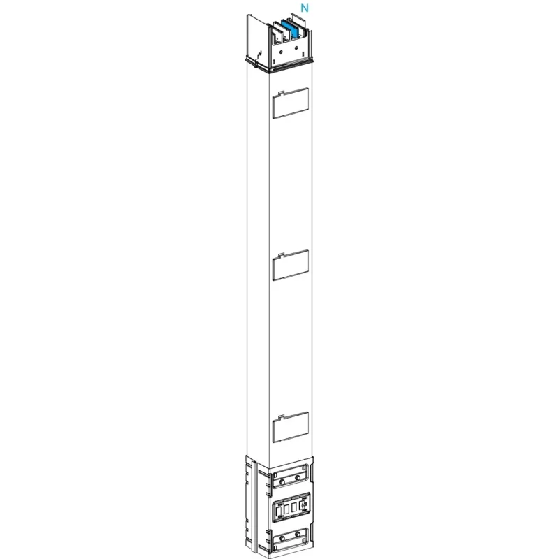 Schneider Electric - Schienenverteilereinheit für Steigleitung KSA gerades Element KSA500EV4153 500A 1,5m