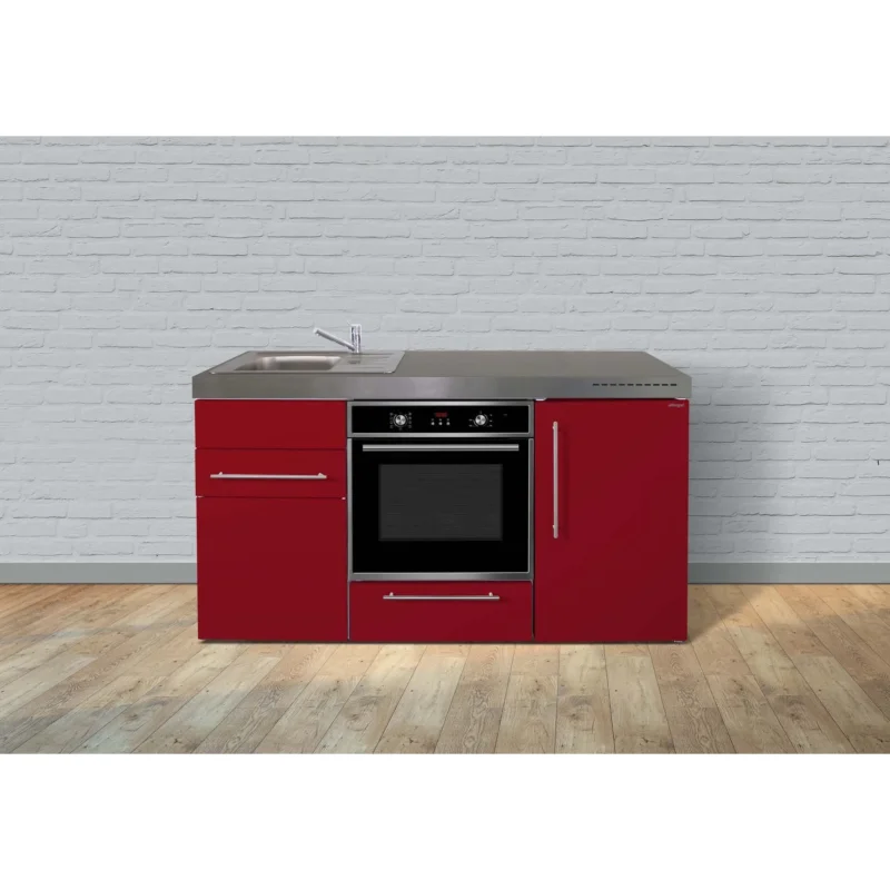 Stengel - Mini-Küche Miniküche Premiumline MPBBR160KSIKFreBliS Bordeauxrot
