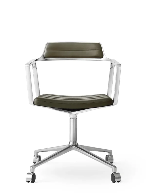 VIPP452 Swivel Chair m/Rollen, bosco Grün Leder von Vipp