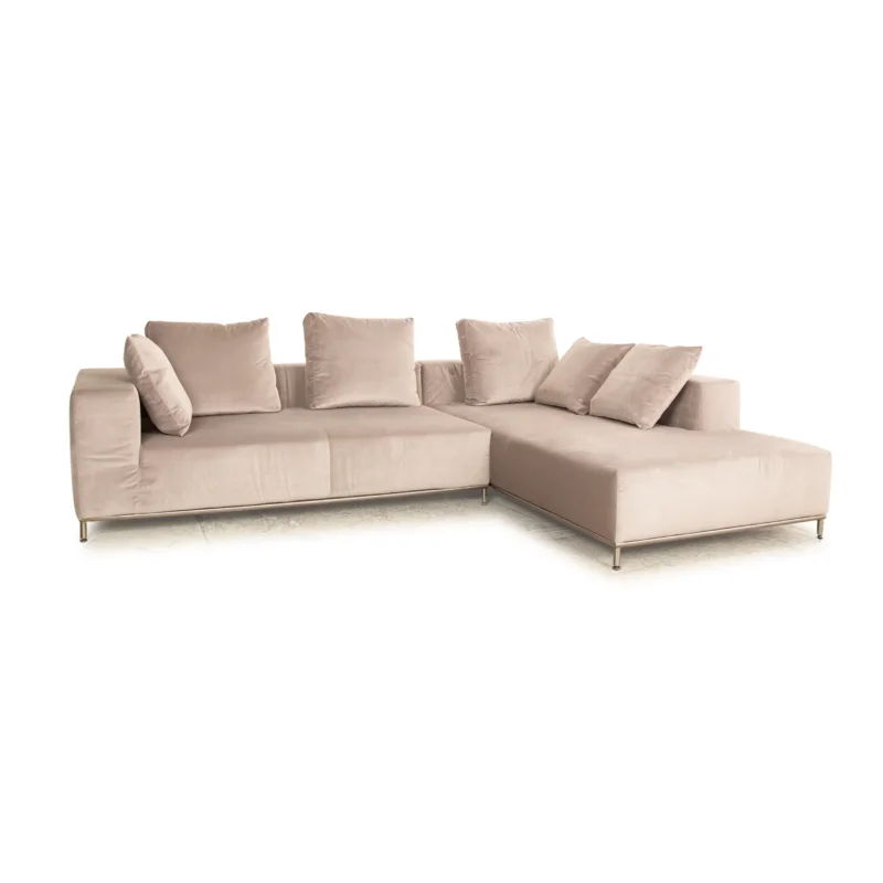Who`s Perfect Granada Stoff Ecksofa Grau Recamiere Rechts Sofa Couch