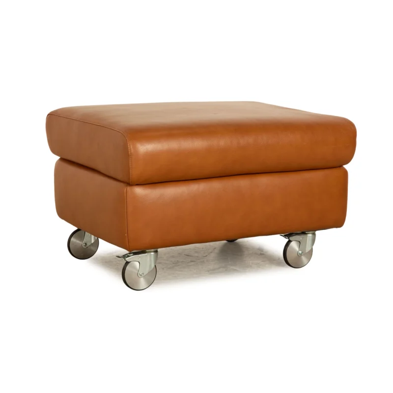 Willi Schillig Sinaatra Leder Hocker Braun