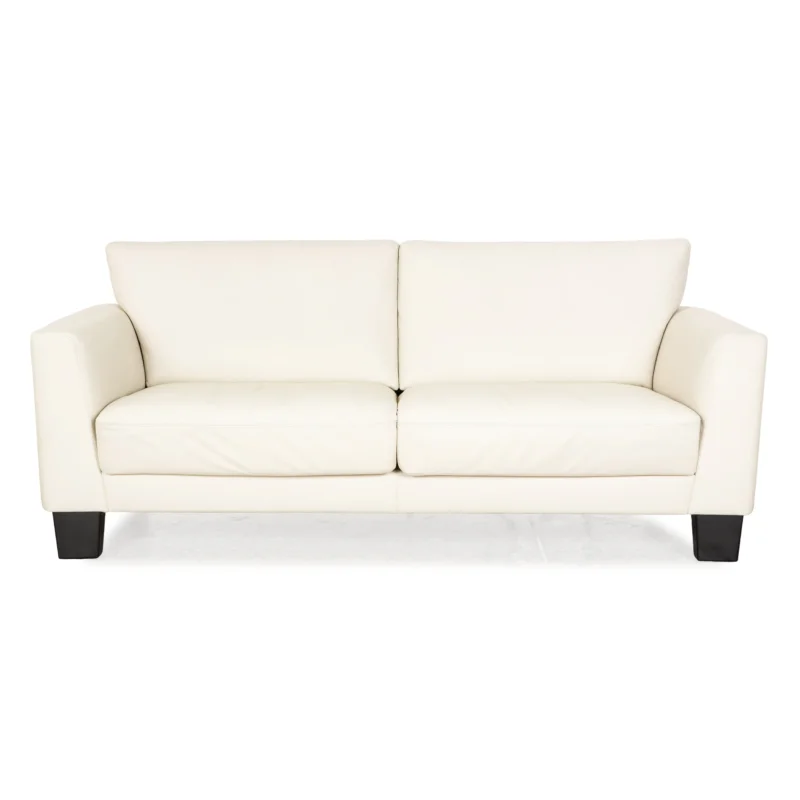 Wittmann Adesso Leder Dreisitzer Creme Weiß Sofa Couch
