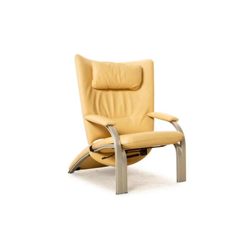 WK Wohnen Spot 698 Leder Sessel Creme manuelle Funktion Relaxsessel